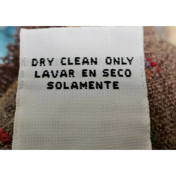 Sag Harbor Woman Tweed Blazer Women's Size 18W Brown Plaid Fringe Detailing - Picture 10 of 10